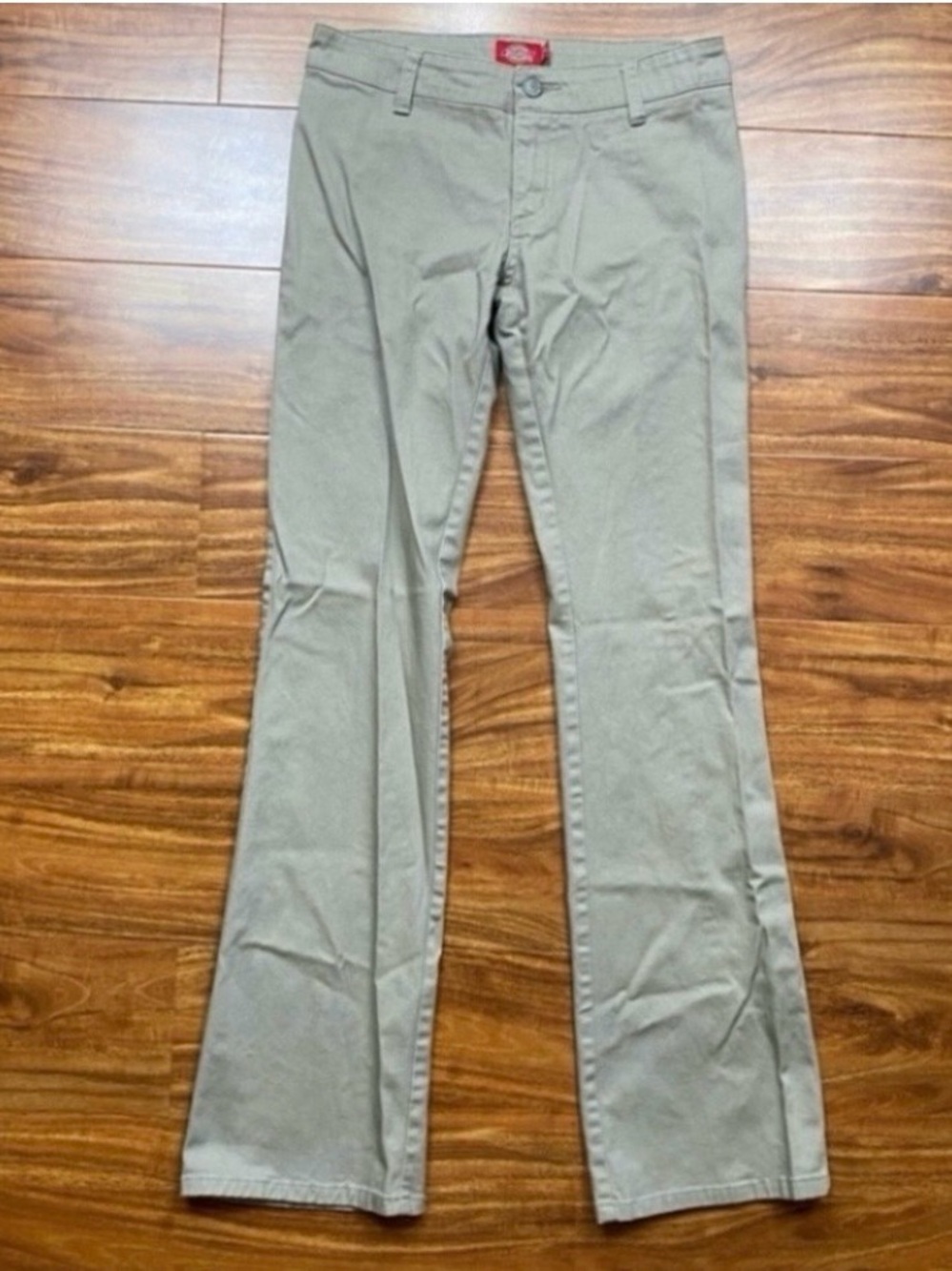Dickies Junior Tan Khaki Midrise Flare Chino Pant Size 3 Streetwear Girlhoodcore